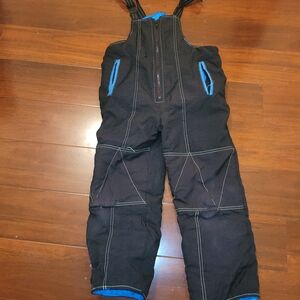 Kids Black and Blue Snow Bib